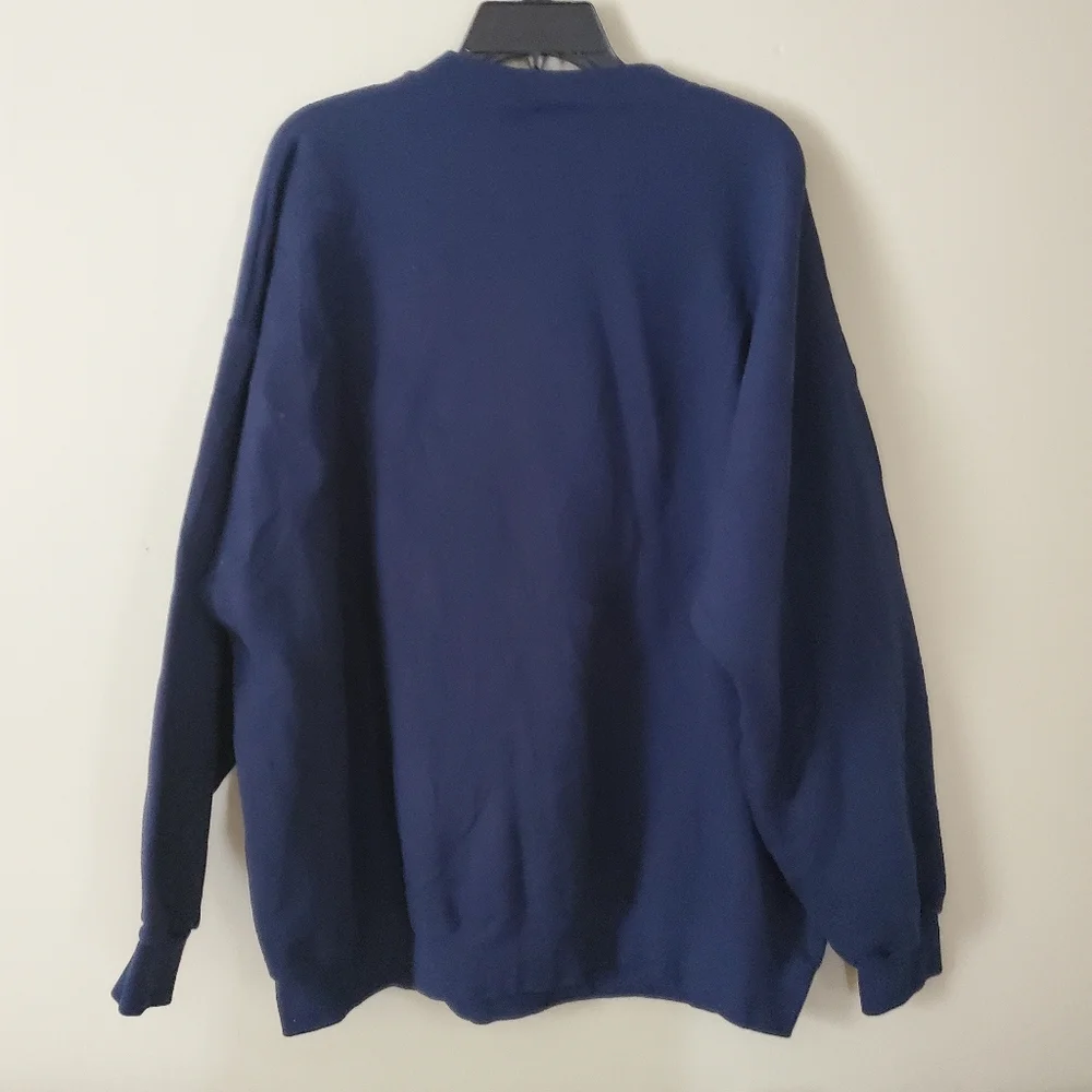Vintage Walt Disney World Crewneck Pullover Navy Blue Embroider Sweater Size 3XL - Picture 3 of 7